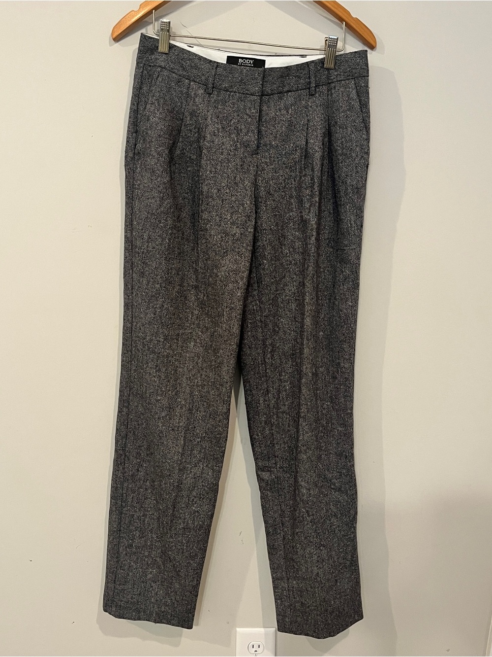 Victoria's Secret Marisa Style Straight-Leg Black & White Tweed Pants